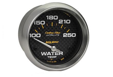 Auto Meter Carbon Fiber Electric Water Temp